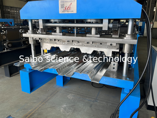 10-15m/min Forming Speed Floor Deck Roll Forming Machine Customized With 1 Station Embossing