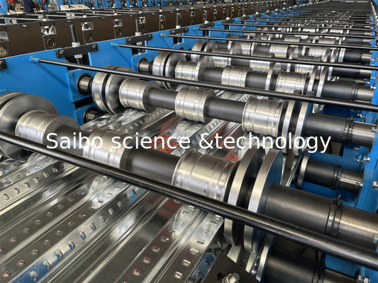10-15m/min Forming Speed Floor Deck Roll Forming Machine Customized With 1 Station Embossing