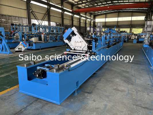 Precision PLC Control Solar Roll Forming Machine 14 Stations 7.5kw Hydraulic Cutting Power