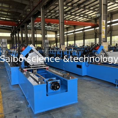 Precision PLC Control Solar Roll Forming Machine 14 Stations 7.5kw Hydraulic Cutting Power
