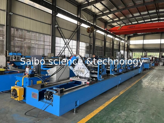 5 Units Hydraulic Punching System C Channel Solar Roll Forming Machine