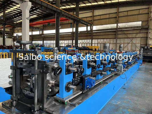 5 Units Hydraulic Punching System C Channel Solar Roll Forming Machine