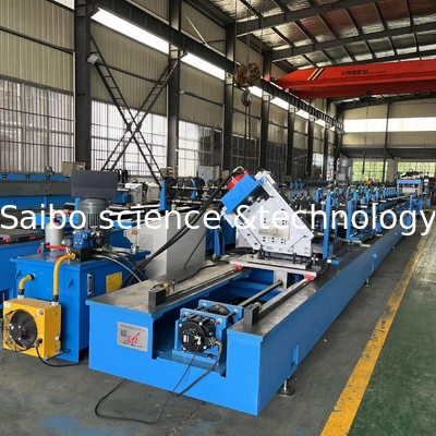 5 Units Hydraulic Punching System C Channel Solar Roll Forming Machine