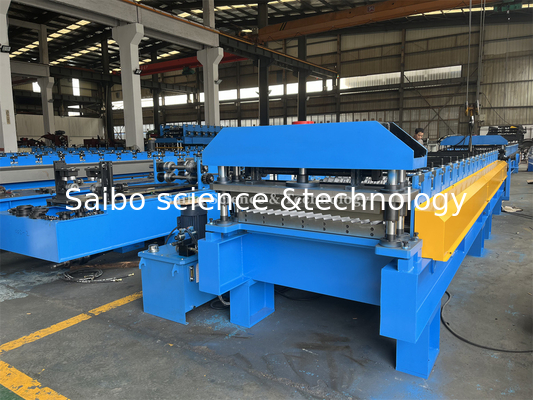 High Quality Roofing Wall Panel Roll Forming Machine With Hydraulic Post Cutting