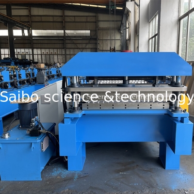 High Quality Roofing Wall Panel Roll Forming Machine With Hydraulic Post Cutting