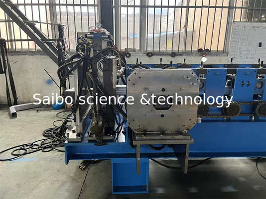 Hydraulic Cutting Downspout Roll Forming Machine With 20 Stations 7.5Kw Power 0-15m/min Speed