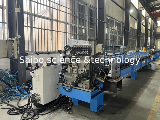 Hydraulic Cutting Downspout Roll Forming Machine With 20 Stations 7.5Kw Power 0-15m/min Speed