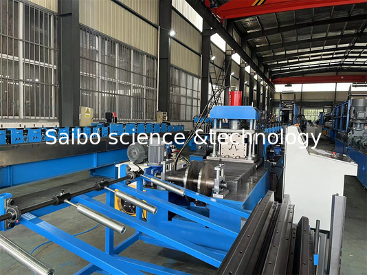 High Speed Solar Hat Roll Forming Machine With 10 Stations In Line Punching