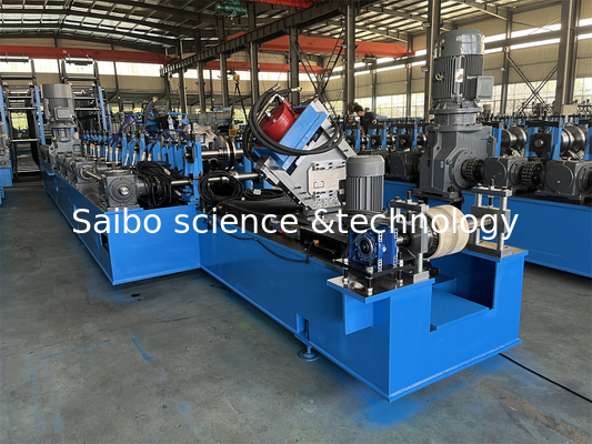 5T Hydraulic Decoiler Solar C Purlin Roll Forming Machine With 10 Stations Punching