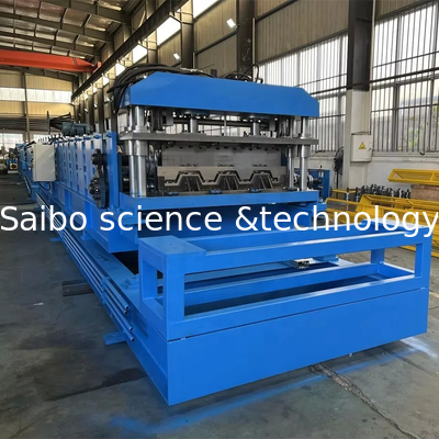 1220mm Coil Width Floor Deck Roll Forming Machine with 1 Station Embossing