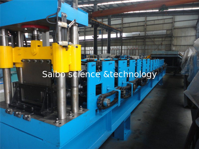 Roof Cable Tray Roll Forming Machine , Wall Panel Roll Forming Machine By Chain