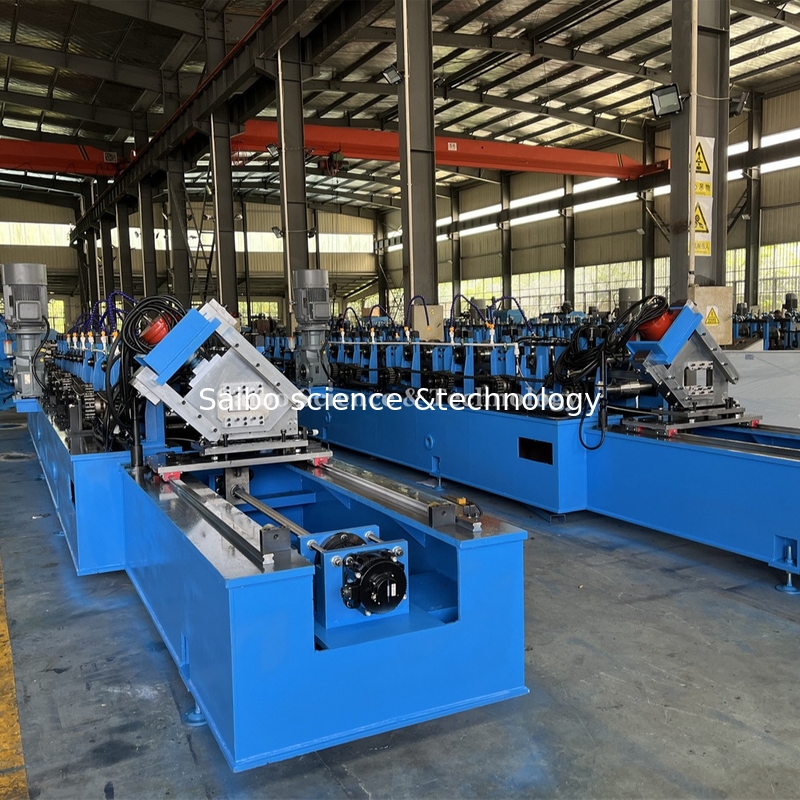 Precision PLC Control Solar Roll Forming Machine 14 Stations 7.5kw Hydraulic Cutting Power