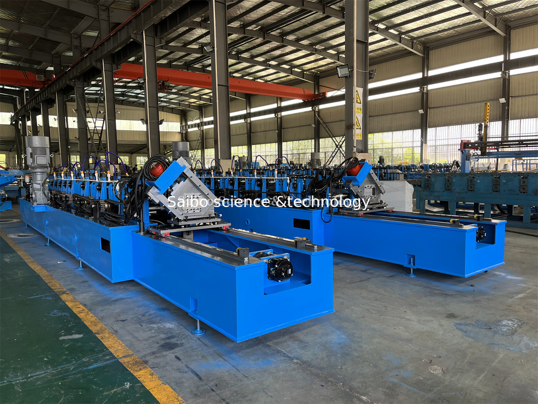 Precision CU Track cutting with 22kw Main Power Solar Roll Forming Machine