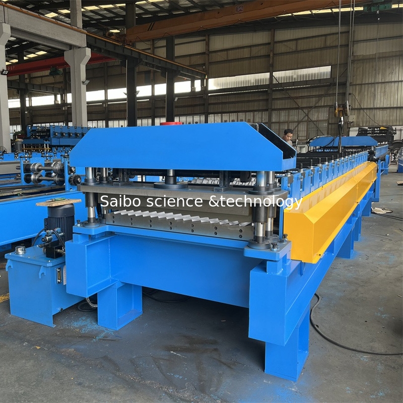 Coil Width 914mm Roofing Wall Panel Roll Forming Machine With Chain Drive