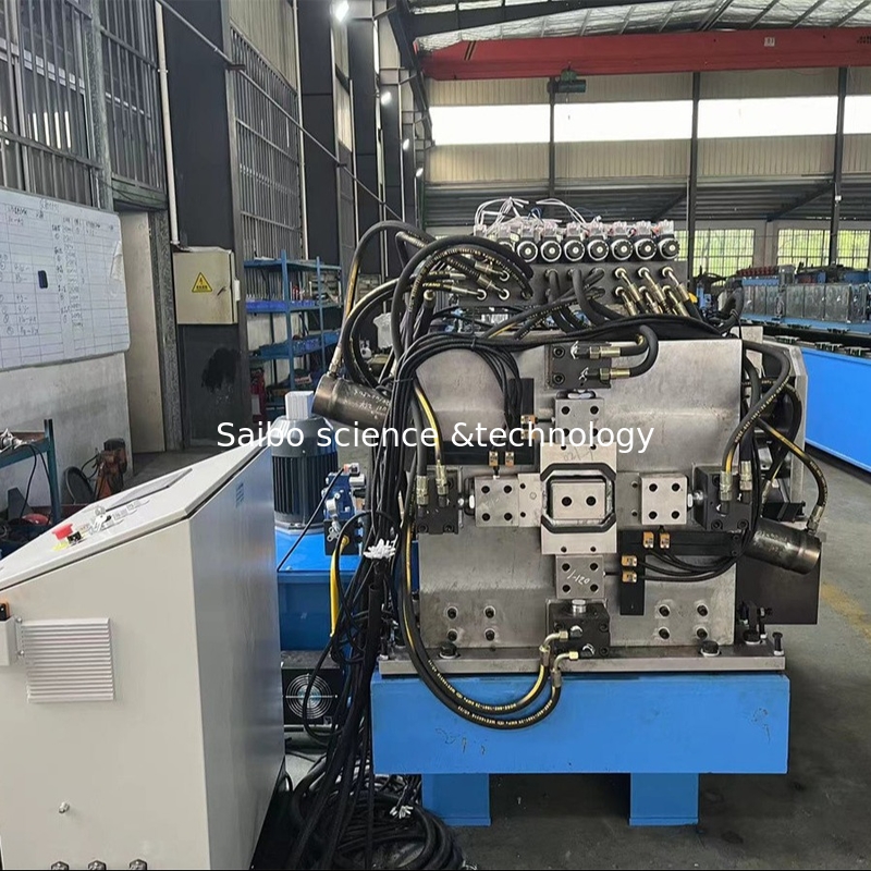 Hydraulic Cutting Downspout Roll Forming Machine With 20 Stations 7.5Kw Power 0-15m/min Speed