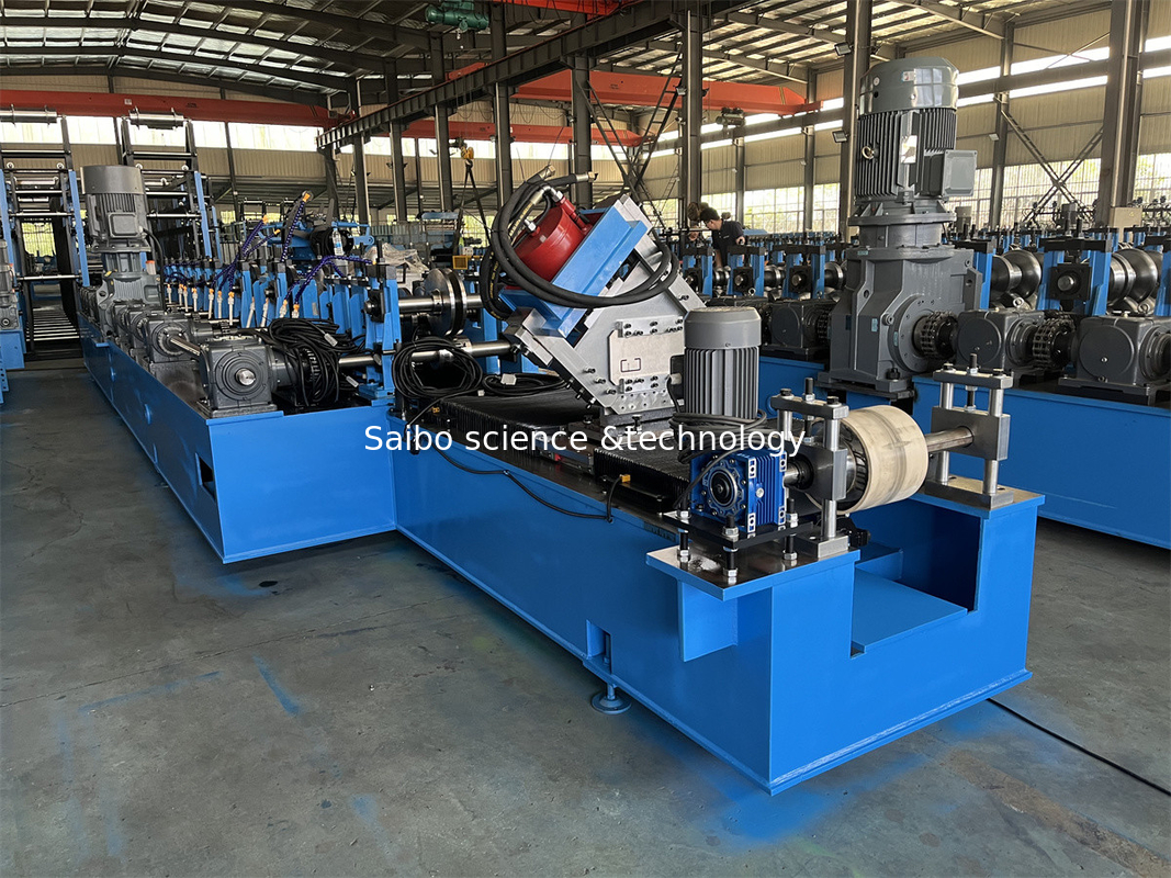 5T Hydraulic Decoiler Solar C Purlin Roll Forming Machine With 10 Stations Punching