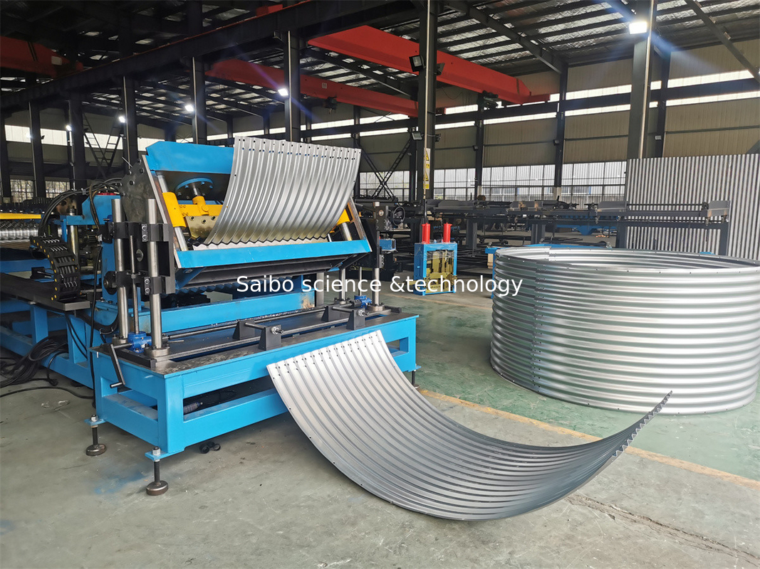 Corrugated Steel Grain Care Silo Machine Storage Rack Frame Roll Forming Machine